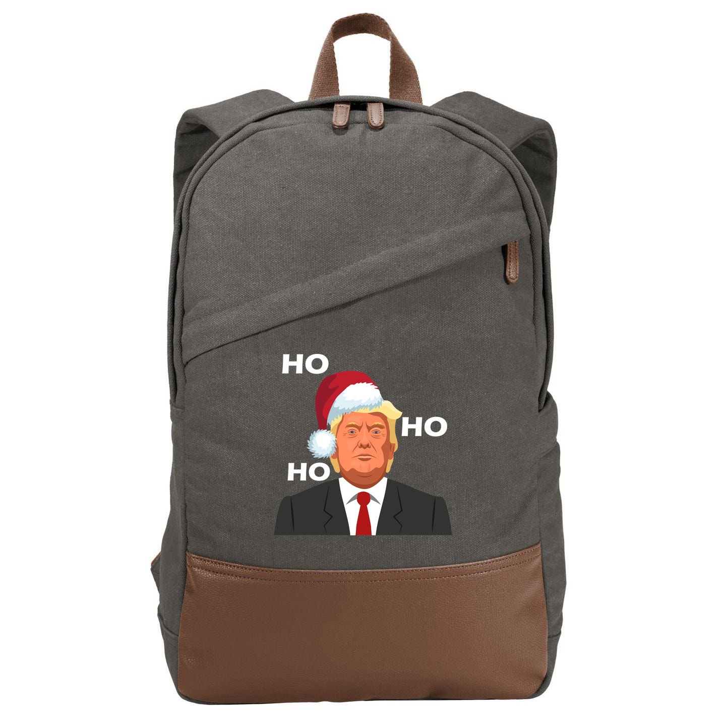 Ho Ho Ho Donald Trump Cotton Canvas Backpack