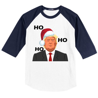 Ho Ho Ho Donald Trump Baseball Sleeve Shirt