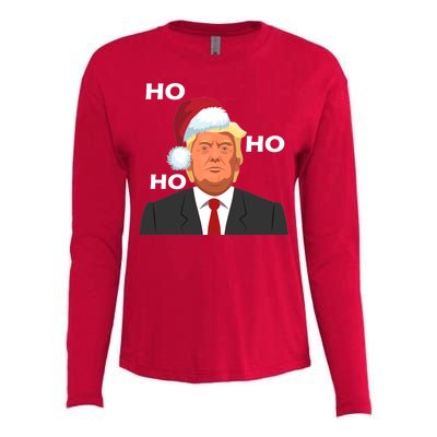 Ho Ho Ho Donald Trump Womens Cotton Relaxed Long Sleeve T-Shirt