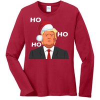 Ho Ho Ho Donald Trump Ladies Long Sleeve Shirt