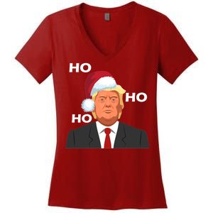 Ho Ho Ho Donald Trump Women's V-Neck T-Shirt