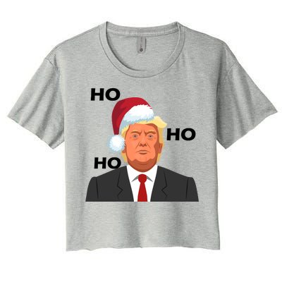 Ho Ho Ho Donald Trump Women's Crop Top Tee