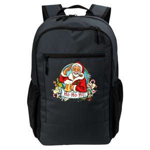 Ho-Ho-Ho Drinking Smoking Santa Claus Christmas Daily Commute Backpack