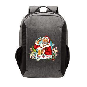 Ho-Ho-Ho Drinking Smoking Santa Claus Christmas Vector Backpack