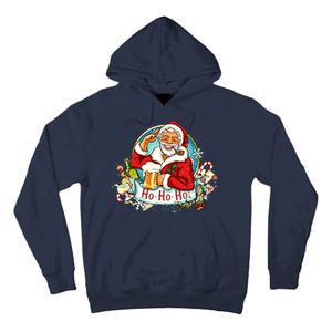 Ho-Ho-Ho Drinking Smoking Santa Claus Christmas Tall Hoodie