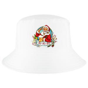 Ho-Ho-Ho Drinking Smoking Santa Claus Christmas Cool Comfort Performance Bucket Hat