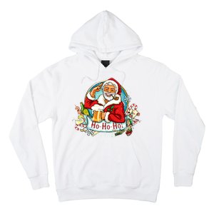 Ho-Ho-Ho Drinking Smoking Santa Claus Christmas Hoodie