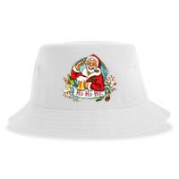 Ho-Ho-Ho Drinking Smoking Santa Claus Christmas Sustainable Bucket Hat