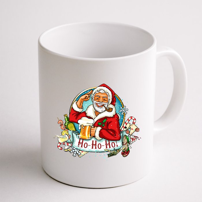 Ho-Ho-Ho Drinking Smoking Santa Claus Christmas Coffee Mug