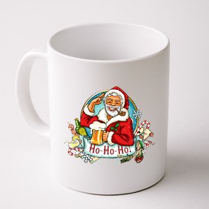 Ho-Ho-Ho Drinking Smoking Santa Claus Christmas Coffee Mug