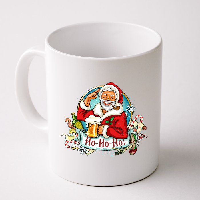 Ho-Ho-Ho Drinking Smoking Santa Claus Christmas Coffee Mug