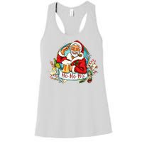 Ho-Ho-Ho Drinking Smoking Santa Claus Christmas Women's Racerback Tank