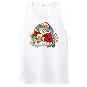 Ho-Ho-Ho Drinking Smoking Santa Claus Christmas PosiCharge Competitor Tank