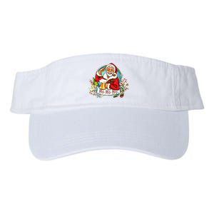 Ho-Ho-Ho Drinking Smoking Santa Claus Christmas Valucap Bio-Washed Visor