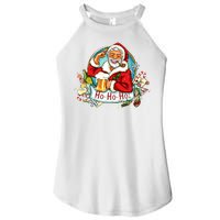 Ho-Ho-Ho Drinking Smoking Santa Claus Christmas Women's Perfect Tri Rocker Tank