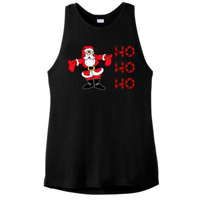 Ho Ho Ho Santa Ladies PosiCharge Tri-Blend Wicking Tank