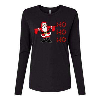 Ho Ho Ho Santa Womens Cotton Relaxed Long Sleeve T-Shirt