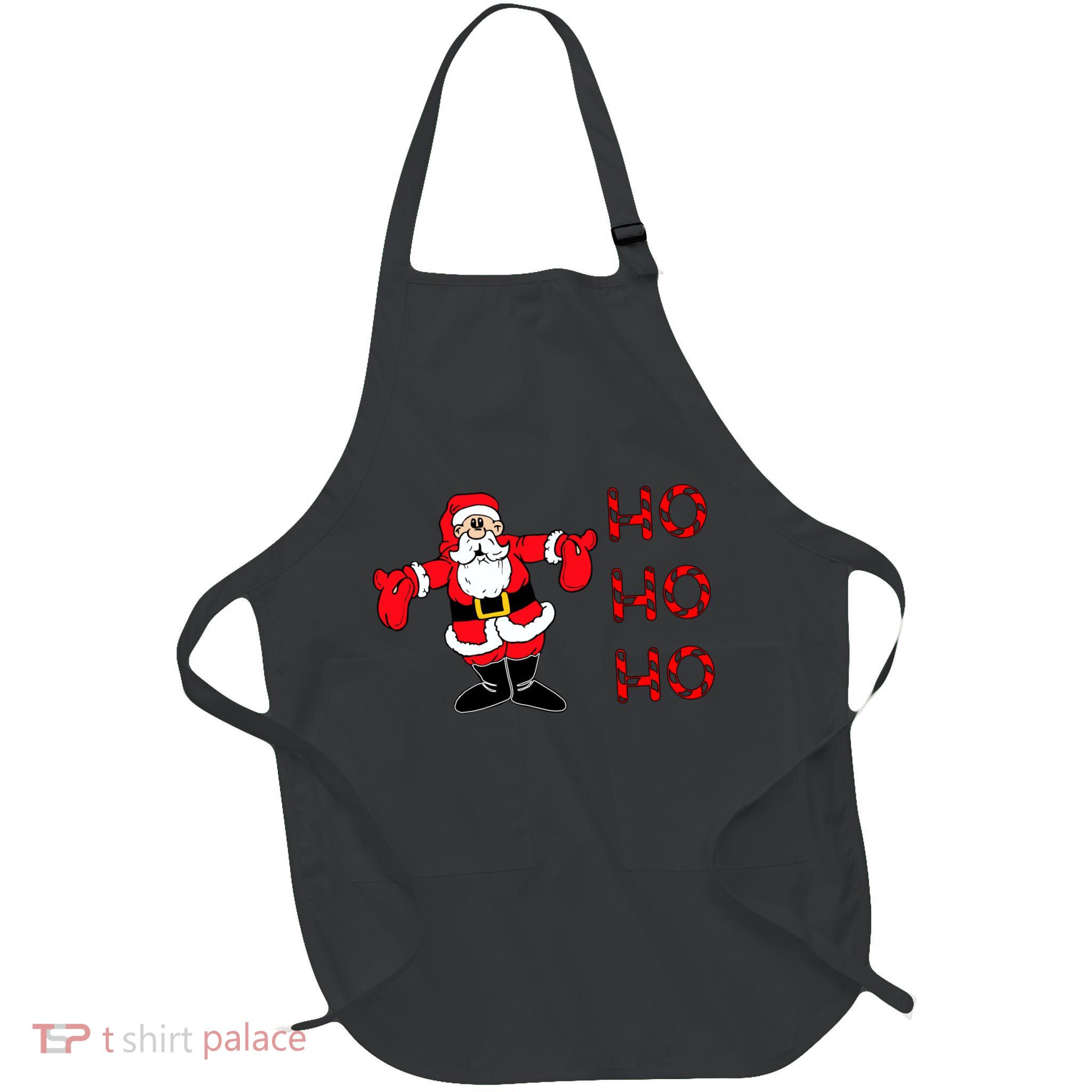 Ho Ho Ho Santa Full-Length Apron With Pockets