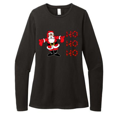 Ho Ho Ho Santa Womens CVC Long Sleeve Shirt