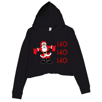 Ho Ho Ho Santa Crop Fleece Hoodie