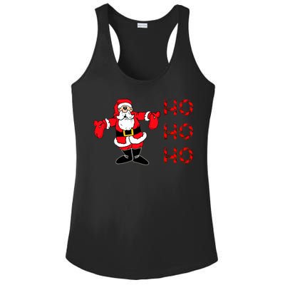 Ho Ho Ho Santa Ladies PosiCharge Competitor Racerback Tank