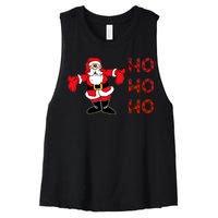 Ho Ho Ho Santa Women's Racerback Cropped Tank