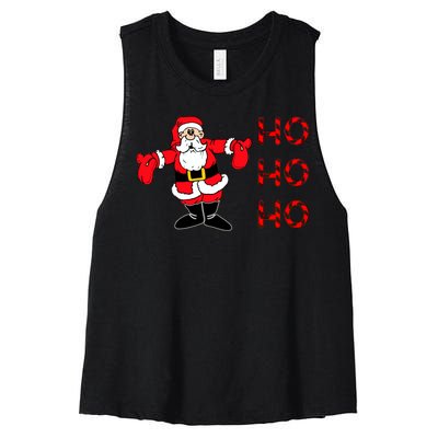 Ho Ho Ho Santa Women's Racerback Cropped Tank