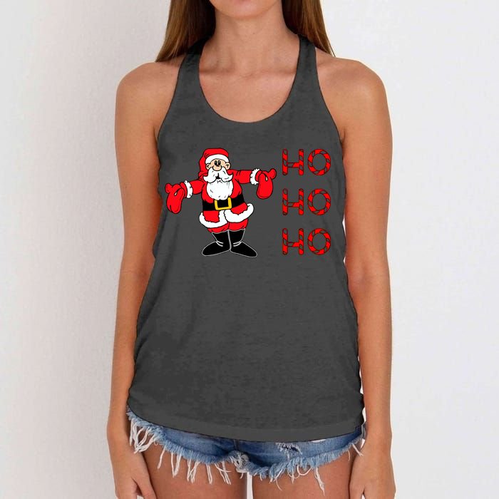 Ho Ho Ho Santa Women's Knotted Racerback Tank