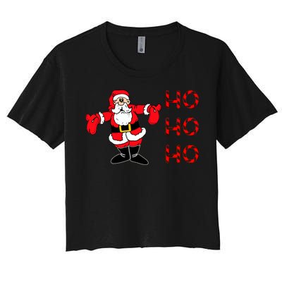 Ho Ho Ho Santa Women's Crop Top Tee