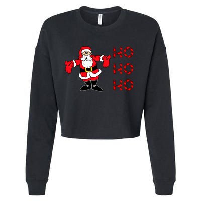 Ho Ho Ho Santa Cropped Pullover Crew