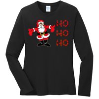 Ho Ho Ho Santa Ladies Long Sleeve Shirt