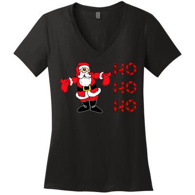 Ho Ho Ho Santa Women's V-Neck T-Shirt