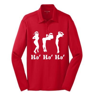 Ho Ho Ho Santa's Helpers Silk Touch Performance Long Sleeve Polo