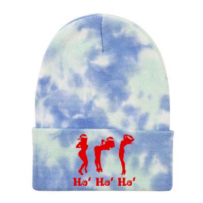 Ho Ho Ho Santa's Helpers Tie Dye 12in Knit Beanie