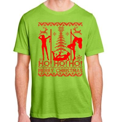 Ho Ho Ho Strippers X-Mas Ugly Christmas Sweater Adult ChromaSoft Performance T-Shirt