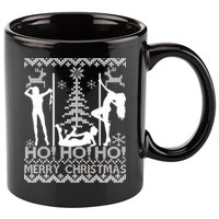 Ho Ho Ho Strippers X-Mas Ugly Christmas Sweater 11oz C Handle Ceramic Mug