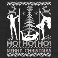 Ho Ho Ho Strippers X-Mas Ugly Christmas Sweater Beanie