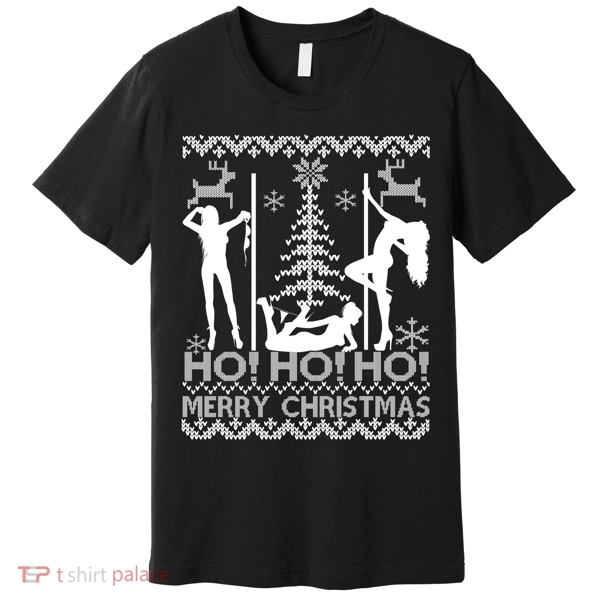 Ho Ho Ho Strippers X-Mas Ugly Christmas Sweater Premium T-Shirt