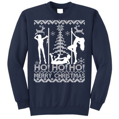 Ho Ho Ho Strippers X-Mas Ugly Christmas Sweater Sweatshirt