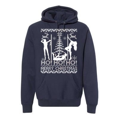 Ho Ho Ho Strippers X-Mas Ugly Christmas Sweater Premium Hoodie