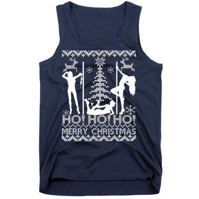 Ho Ho Ho Strippers X-Mas Ugly Christmas Sweater Tank Top