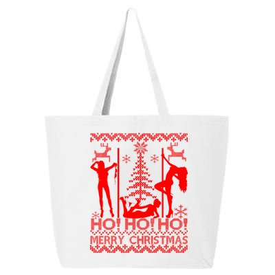 Ho Ho Ho Strippers X-Mas Ugly Christmas Sweater 25L Jumbo Tote