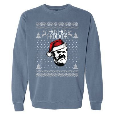 Ho Ho Hodor Ugly Christmas Garment-Dyed Sweatshirt