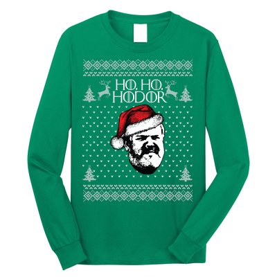 Ho Ho Hodor Ugly Christmas Long Sleeve Shirt