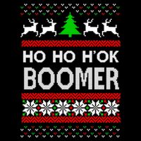 Ho Ho H'ok Boomer Ugly Christmas Drawstring Bag