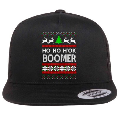 Ho Ho H'ok Boomer Ugly Christmas Flatbill Hat