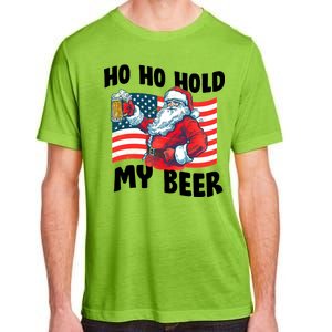 Ho Ho Hold My Beer Christmas In July Adult ChromaSoft Performance T-Shirt