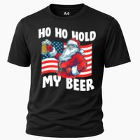 Ho Ho Hold My Beer Christmas In July Cooling Performance Crew T-Shirt