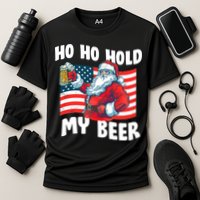 Ho Ho Hold My Beer Christmas In July Cooling Performance Crew T-Shirt