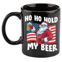 Ho Ho Hold My Beer Christmas In July 11oz C Handle Ceramic Mug